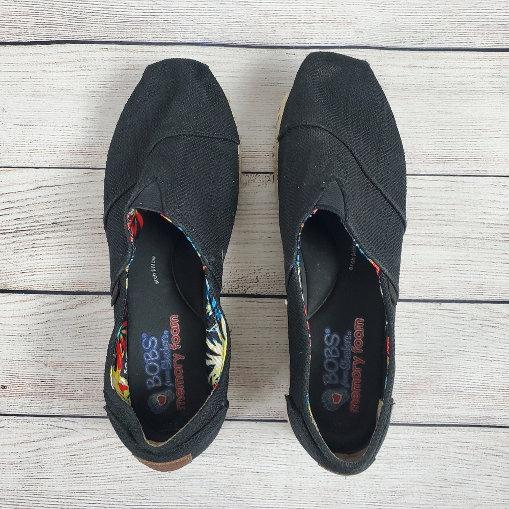 Bobs from skechers espadrille shoes black, 7.5 - Picture 5 of 6